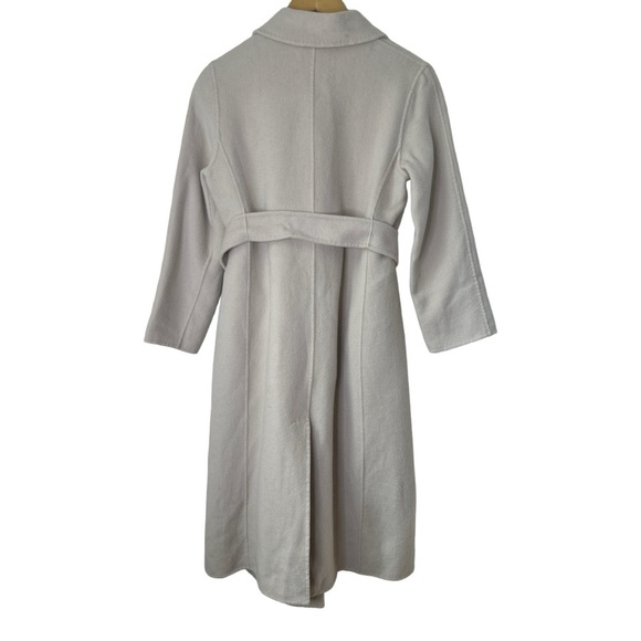 Gentle Herd Single Breasted  Long Wool Belted Cream Coat NWOT Size: X-Small - Picture 11 of 14